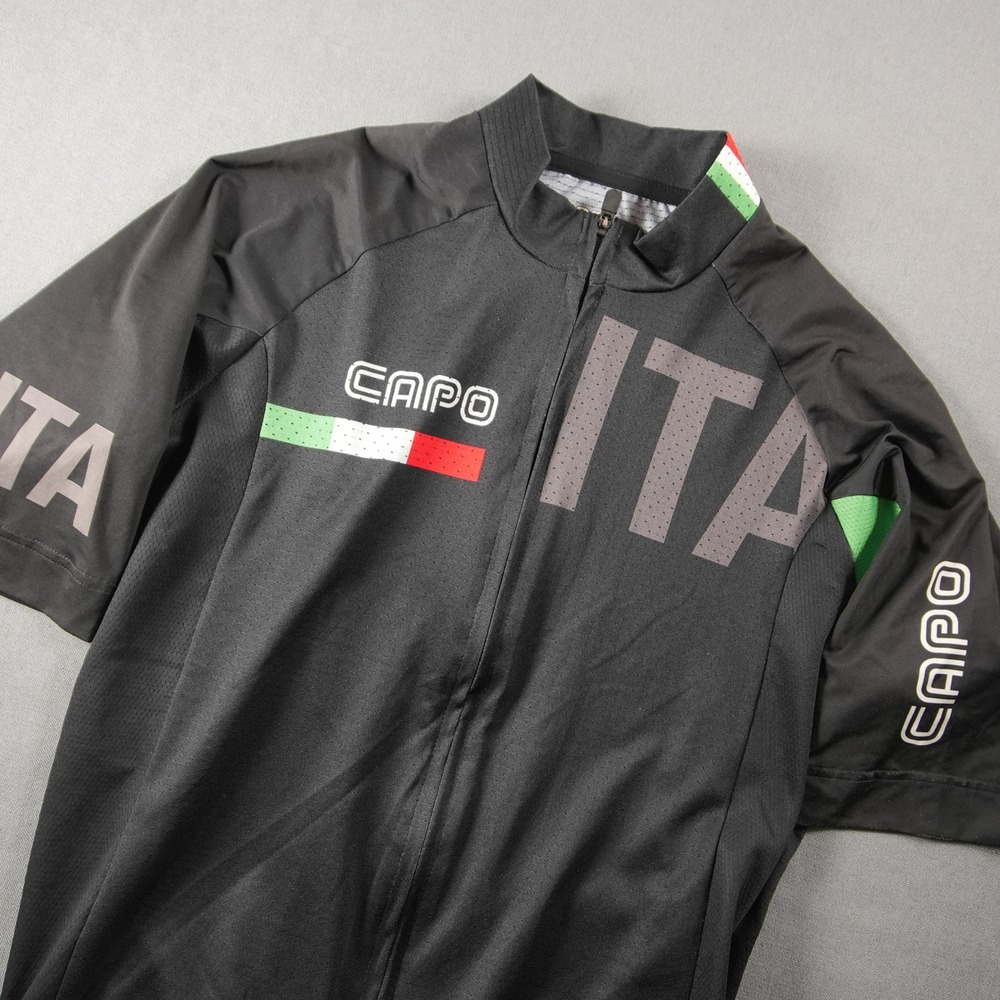 Capo Italia Full Zip Performance Road Bike Short Sleeve Men Cycling Jersey S
